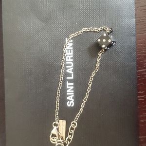 Saint Laurent crystal dice bracelet